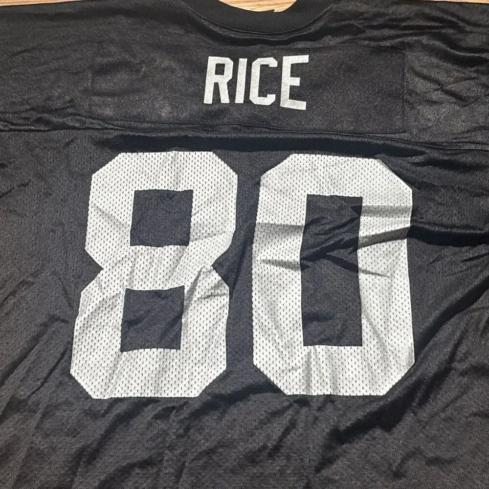 Vintage Oakland Raiders Jerry Rice #80 Adidas Jersey XXL Black NFL